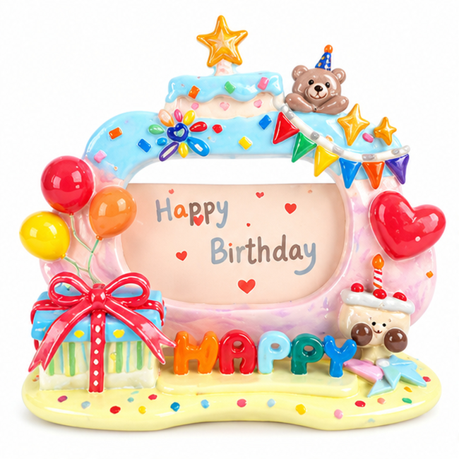Brewvani® Happy Birthday Photo Frame – Colorful Celebration Picture Frame