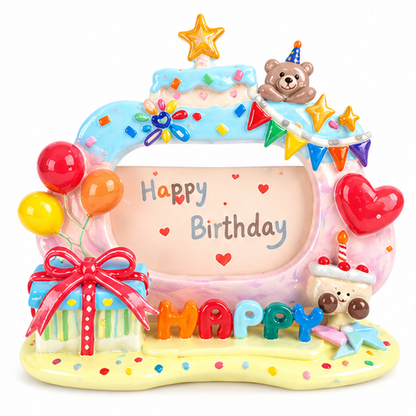 Brewvani® Happy Birthday Photo Frame – Colorful Celebration Picture Frame