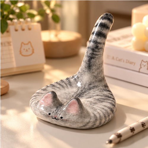 Brewvani® Cat Phone Stand – Cute Desktop Smartphone Holder
