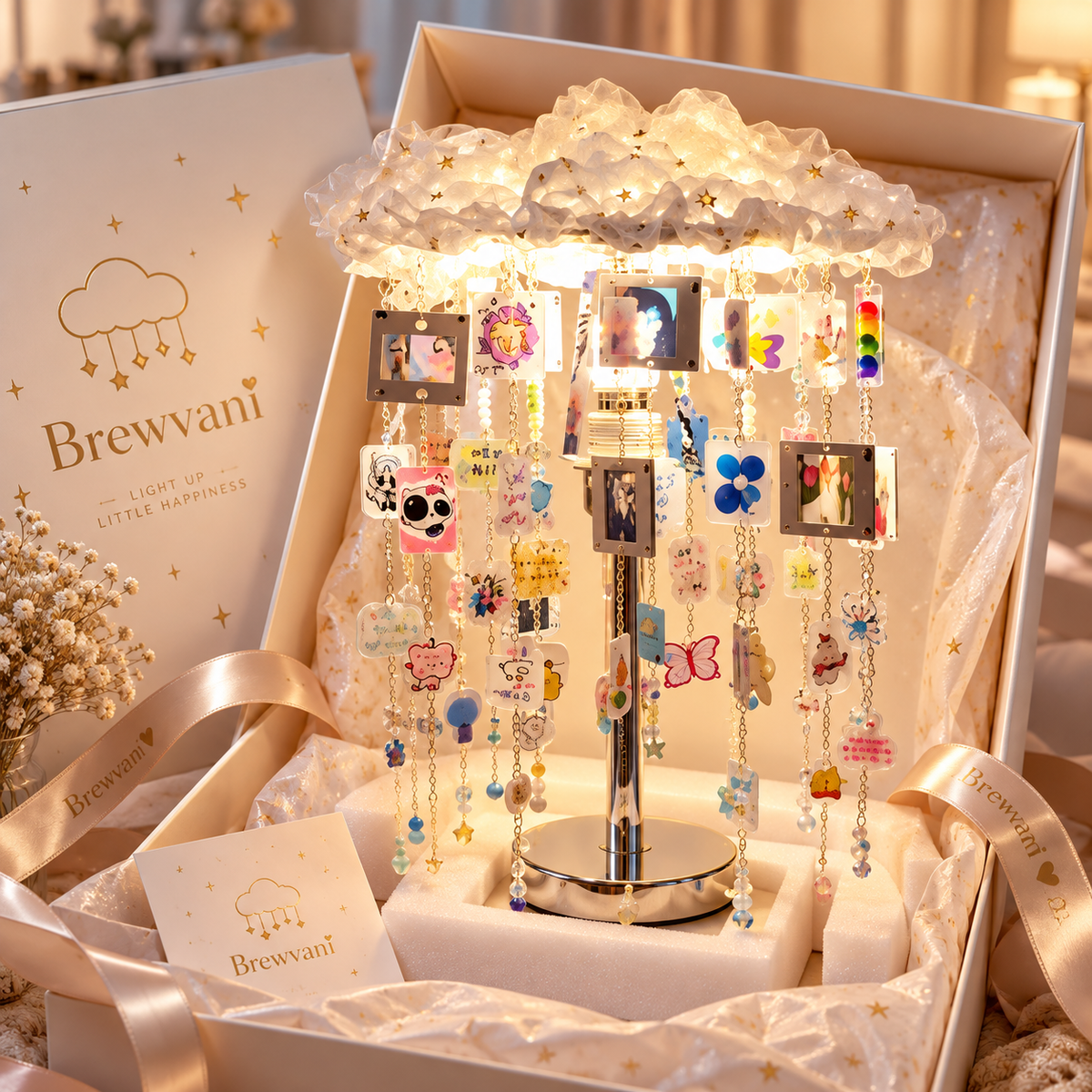 Brewvani® Cloud Table Lamp – Decorative Hanging Charm Night Light