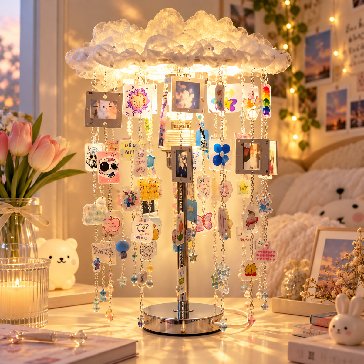 Brewvani® Cloud Table Lamp – Decorative Hanging Charm Night Light