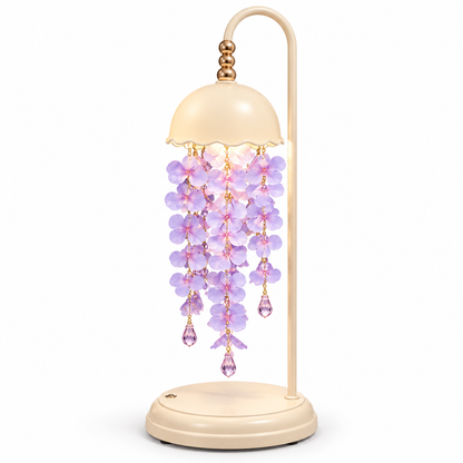 Brewvani® Floral Table Lamp – Purple Hanging Flower Decorative Bedside Light