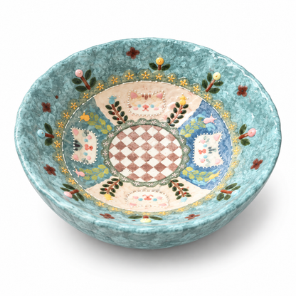 Brewvani® Decorative Yogurt Bowl – Floral Ceramic Breakfast Bowl